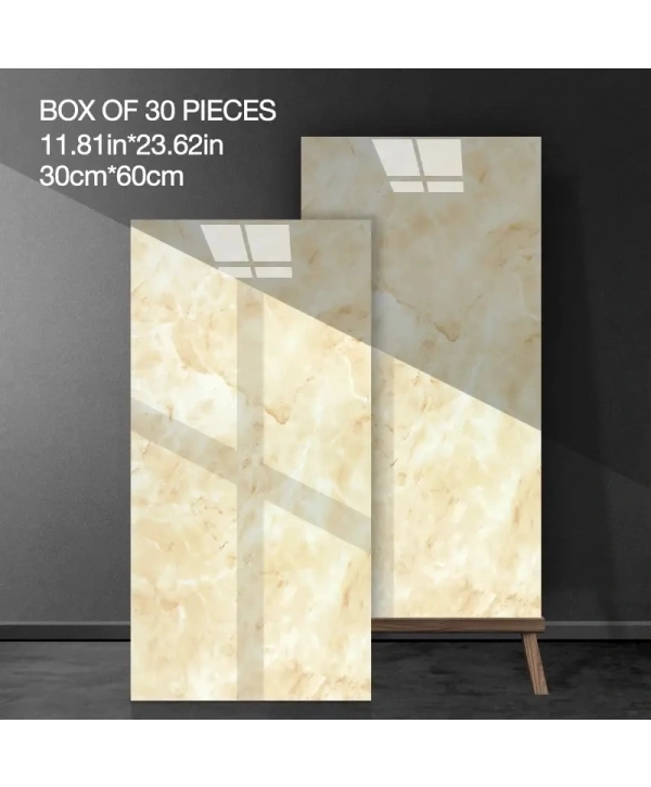 Sarı Mermer Desenli Alüminyum Plastik Duvar Sticker