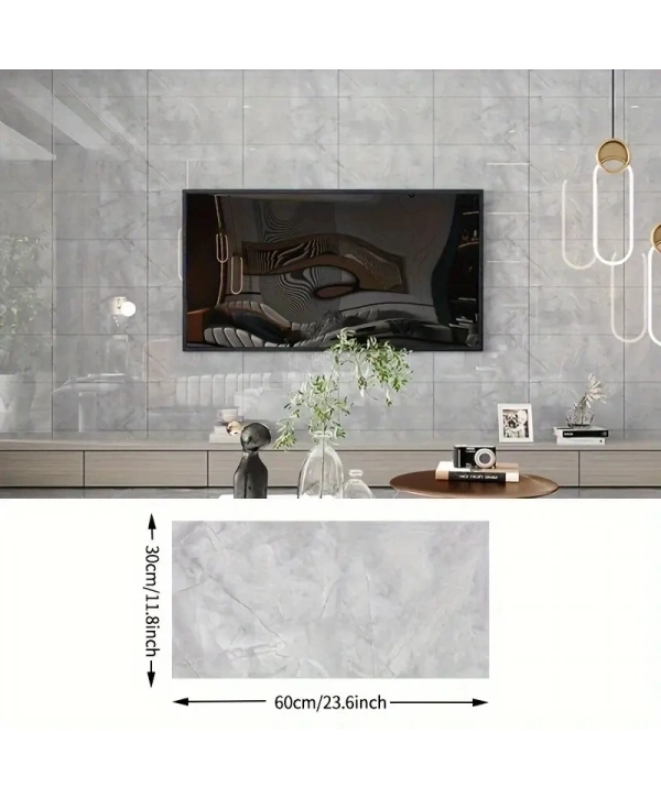 Gri Mermer Desenli Alüminyum Plastik Duvar Sticker