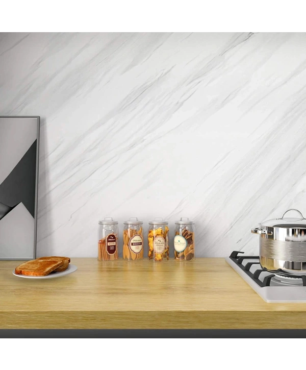 Açık Mermer Desenli Yapışkanlı Kaplama Kağıdı  Büyük Boy 5 Metre