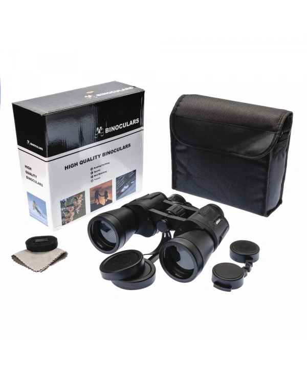 20×50 – Geniş Ön Mercekli – 1000m/56m El Dürbünü – Siyah