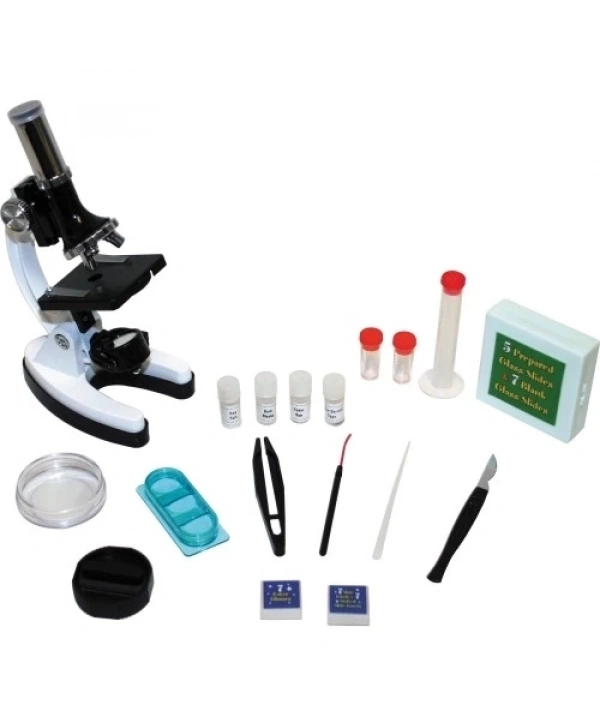 Mikroskop Taşınabilir Set 28 Parça Eğitim Mikroskop Kiti 300x 600x Ve 1200x Çocuklara