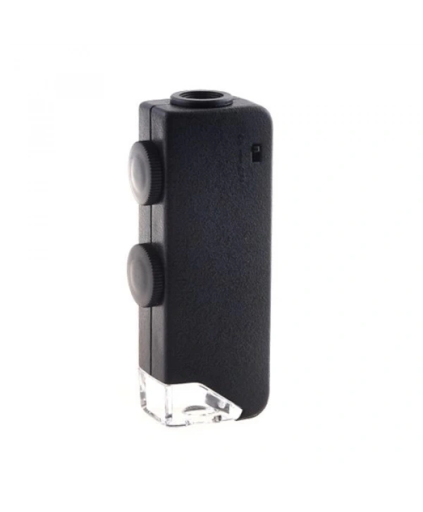 Mini 60x 100x Zoom Lens Odak Takı Led Cep Mikroskop Büyüteç