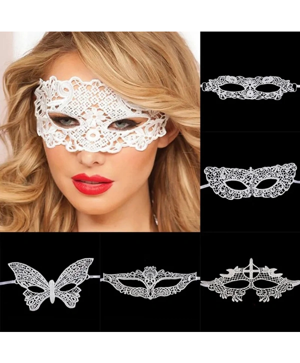 Beyaz Renk Dantel Kesim Dantel İşlemeli Balo Parti Maskesi 1 No