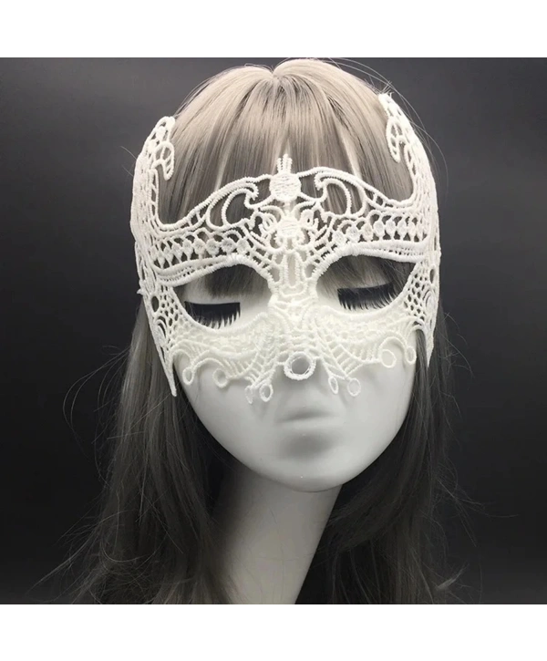 Beyaz Renk Dantel Kesim Dantel İşlemeli Balo Parti Maskesi 1 No