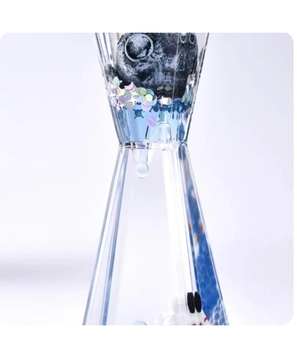 Uzay Temalı Dökülen Yağ Kum Saati