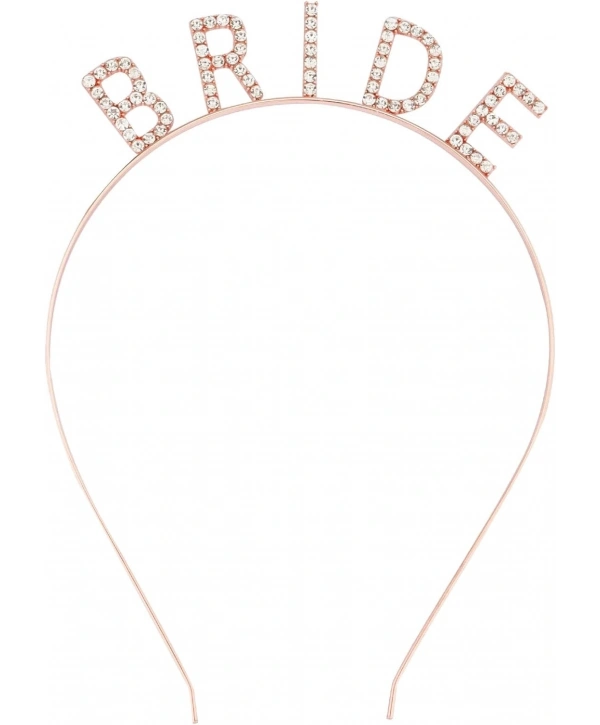 Rose Gold Renk Bekarlığa Veda Kristal Taş Bride Tacı İthal 16x10 Cm