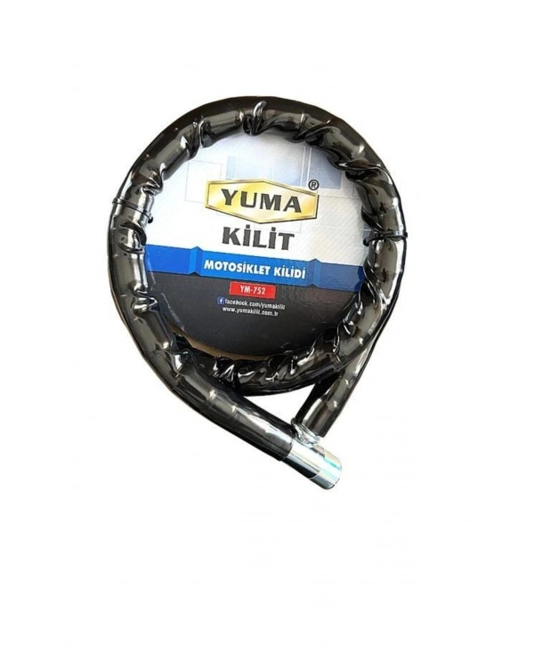 Yuma Ym-752 Motorsiklet Kilidi Anahtarlı Körüklü Siyah ( Boy : 120cm-çap : 22mm )