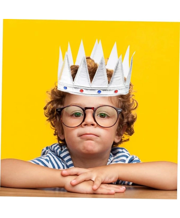 Gümüş Renk Eva Yumuşak Kral Kraliyet Tacı Yetişkin Çocuk Uyumlu 55 Cm