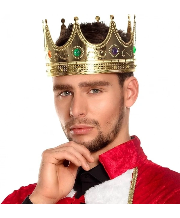 Altın Renk Yetişkin Çocuk Uyumlu Kral Tacı 60 Cm