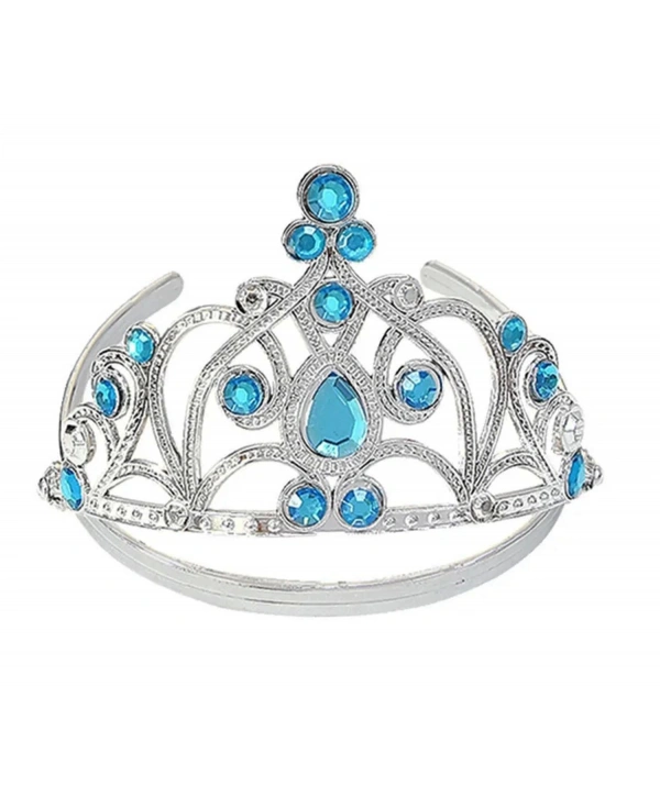 Mavi Taşlı Elsa Çocuk Tacı Prenses Tacı Kraliçe Tacı 16x14 Cm