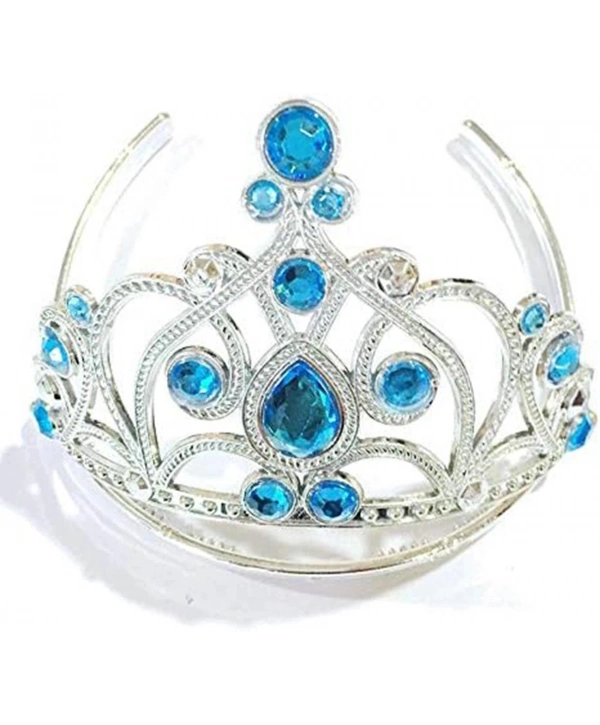 Mavi Taşlı Elsa Çocuk Tacı Prenses Tacı Kraliçe Tacı 16x14 Cm