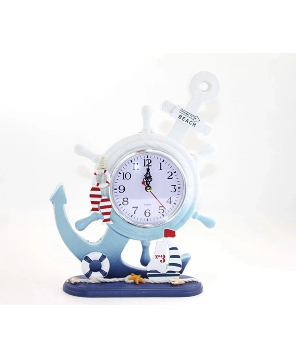 Ahşap Marin Çapa Ve Dümen Tasarımlı Saat Alk2455