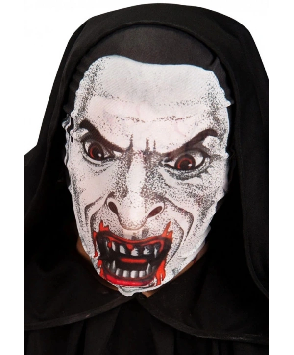 Kafaya Tam Geçmeli Bez Vampir Maskesi - Streç Korku Maskesi - 3d Baskılı Maske Model 2