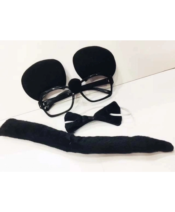 Mickey Mouse Gözlüğü Papyonu Kuyruğu Seti