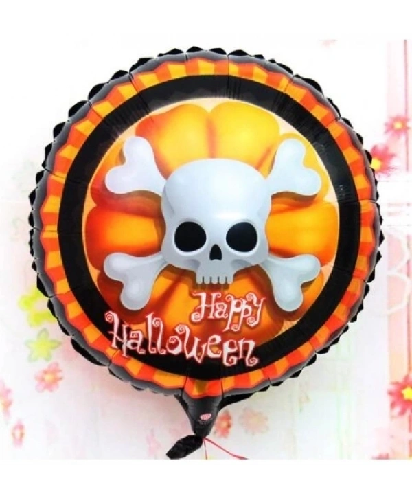 Halloween İskelet Kuru Kafa Folyo Balon 18 İnç