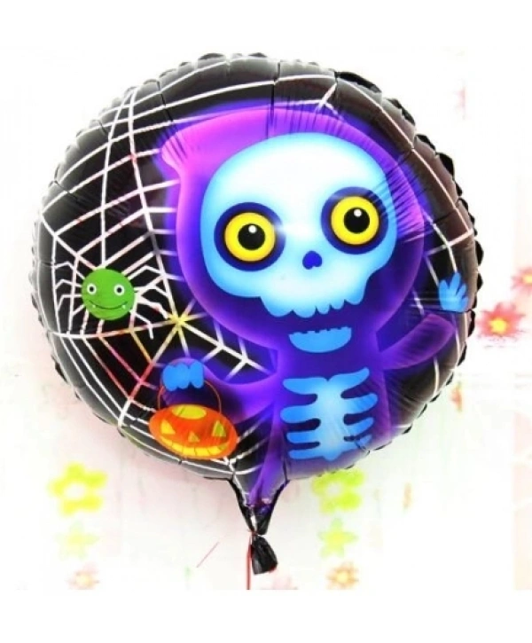 Halloween İskelet Hayalet Folyo Balon 18 İnç