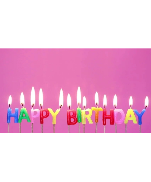 Rengarenk Happy Birthday Yazılabilen Doğum Günü Mumu