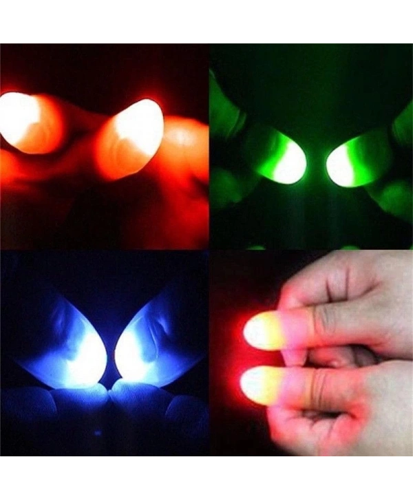 Led Işıklı Renkli Sihirli Parmak Işıklı Parmak Şaka Parmak 1 Adet