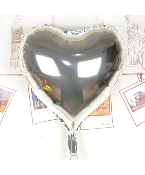 Kalp Uçan Balon Folyo Mor 80 Cm 32 İnç