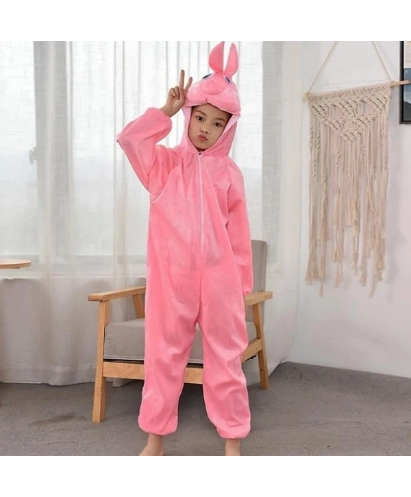 Çocuk Tavşan Kostümü Pembe Renk 2-3 Yaş 80 Cm