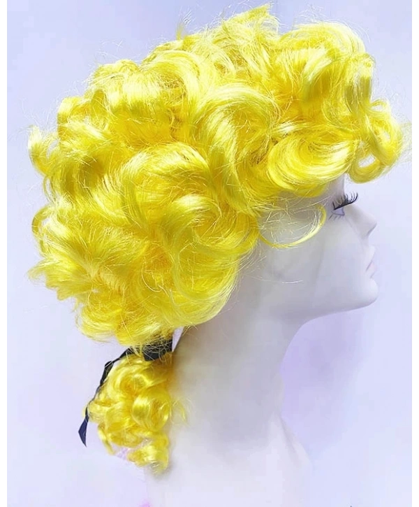 Marquis Baroque Peruk Barok Dönem Yargıç Peruğu Sarı Renk