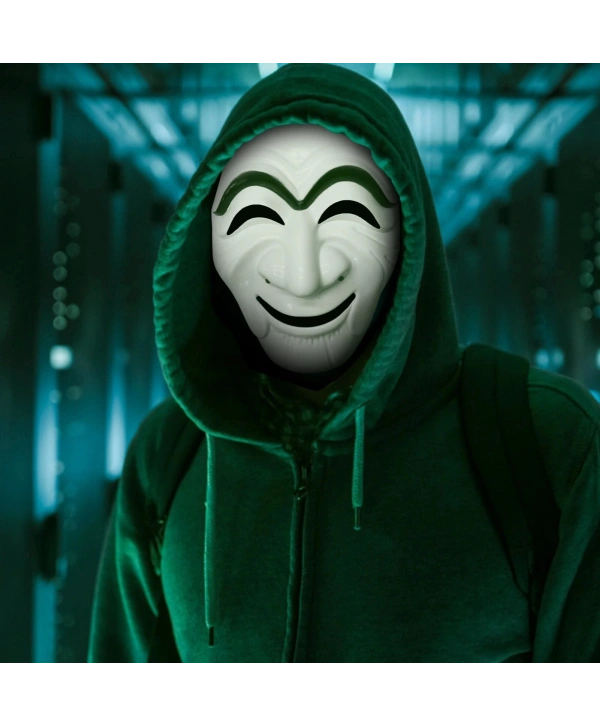 Koreli Hırsız Teatral Hahoe Maskesi - Para Heist Maskesi - Dali Maskesi