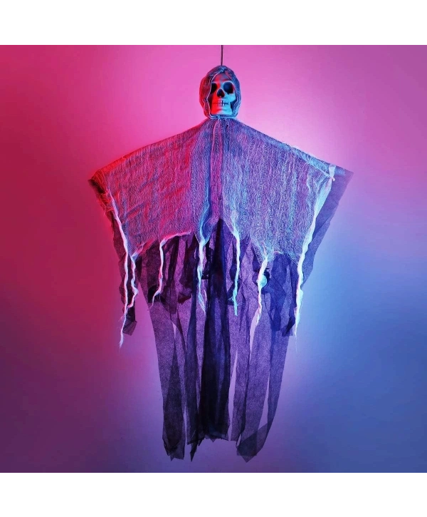 Ürpertici Kuru Kafa Korku Hayalet Saçaklı Dekor 90x50 Cm