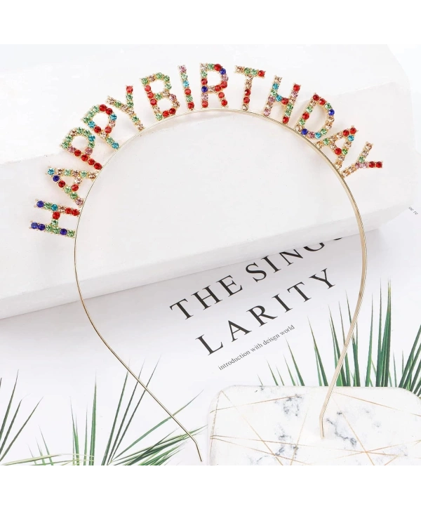 Rengarenk Kristal Taşlı Ekstra Lüks Gümüş Kaplama Happy Birthday Taç 16x17 Cm