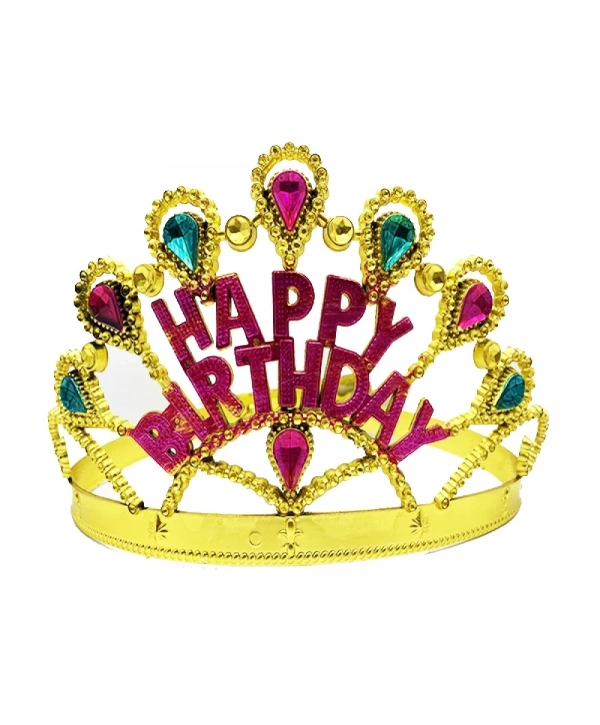 Altın Renk Happy Birthday Yazılı Doğum Günü Tacı 60 Cm