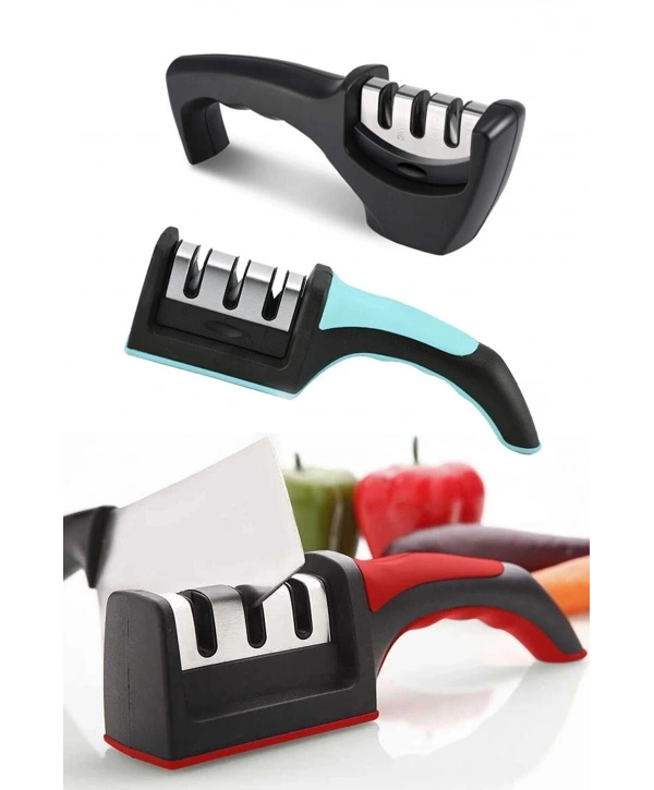 Profesyonel Bıçak Bileyici 3 Açılı Elmas Seramik Tungsten Çelik El Bıçakları Bileme