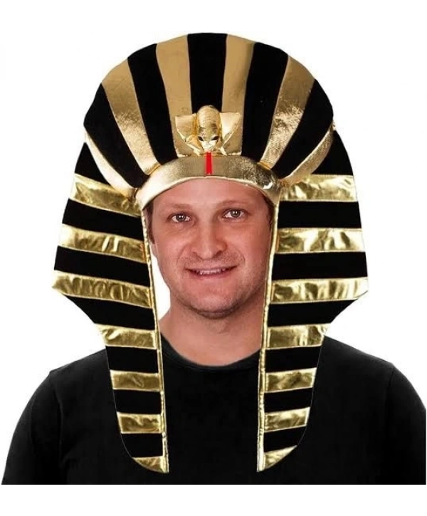 Mısırlı Tutankamon Şapkası Kobra Yılan Figürlü