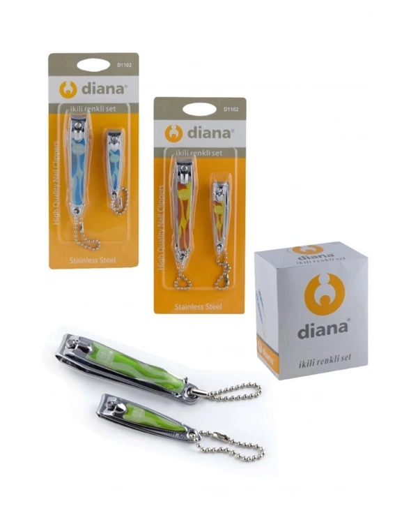 Diana 2 Li Renkli Vakumlu Tırnak Makası
