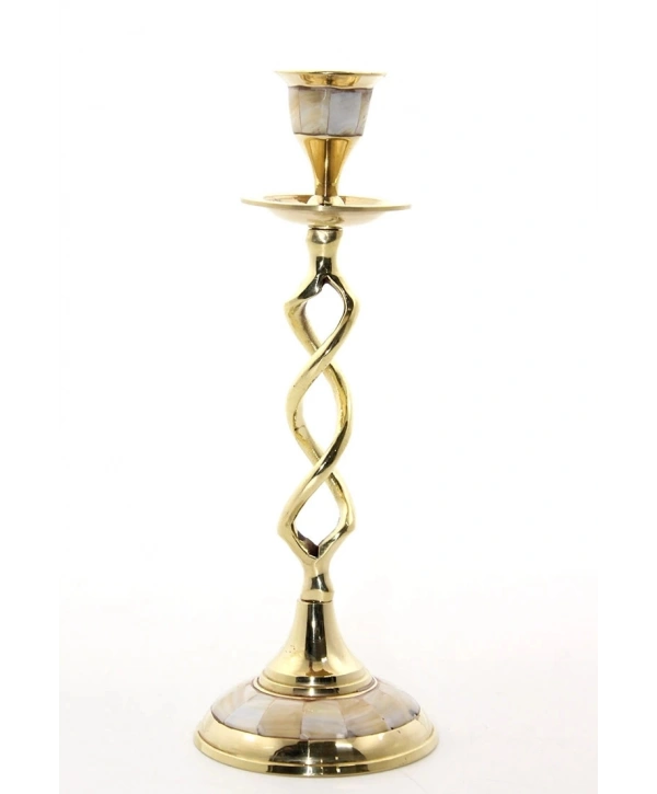 Tekli Pirinç Sedefli Şamdan 5078