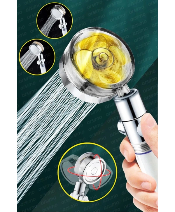 Duş Başlığı Turbo Pervaneli Serinletici Tasarım