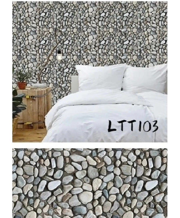 Çakıl Taşı Desenli Yapışkanlı Kaplama Kağıdı  Büyük Boy 3 Metre