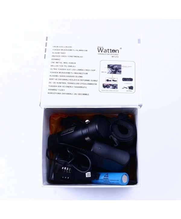 Black Wt-272-profesyonel Bisiklet Lambası
