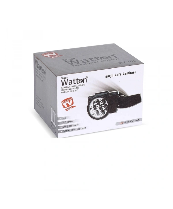 7 Ledli Şarjlı Baret Kafa Lambası  Wt-701