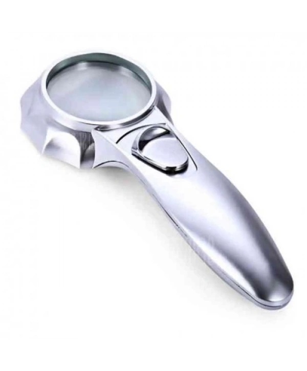 7x Büyüteç 6 Led Işık Aydınlatma 50mm Optik Lens El Büyüteç