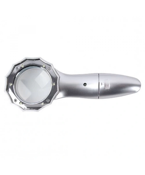 7x Büyüteç 6 Led Işık Aydınlatma 50mm Optik Lens El Büyüteç