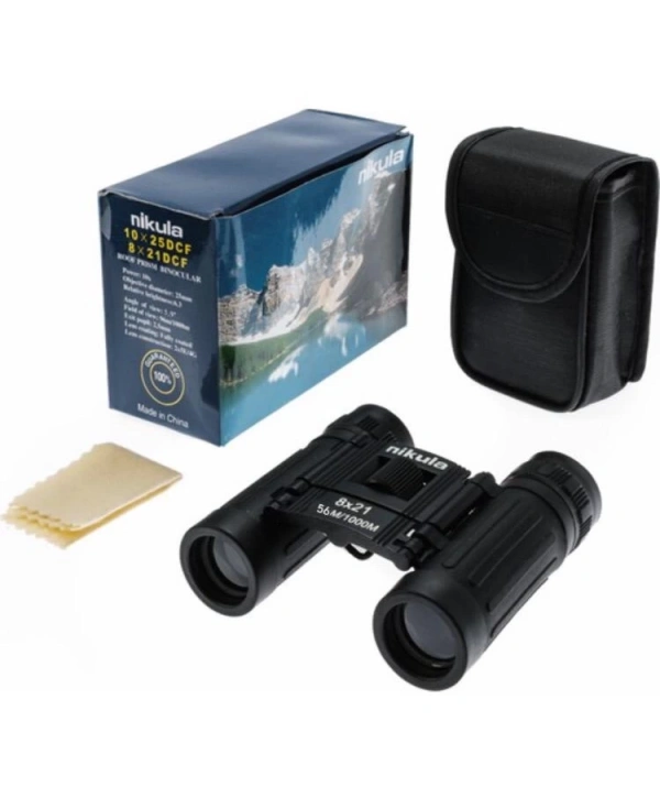 8x21  Dürbün Siyah  Av Dürbünü 56m/1000m Kauçuk Kaplama