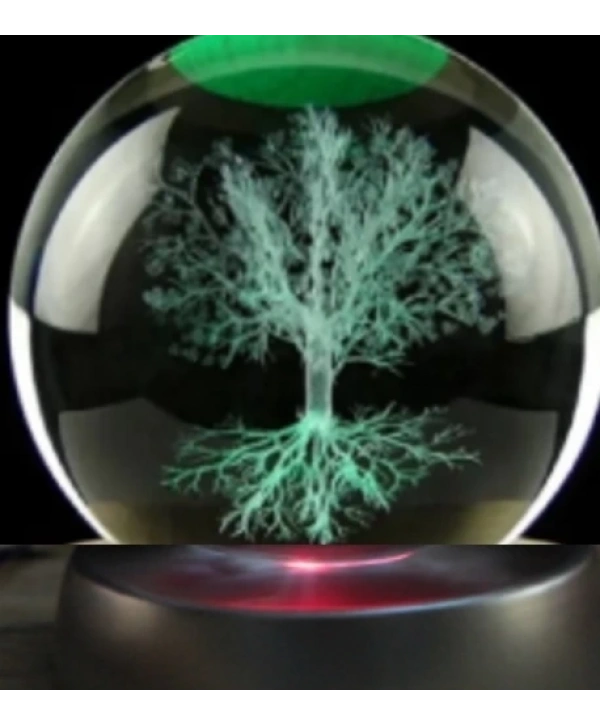 Ağaç Plastik Altlıklı Cam Küre