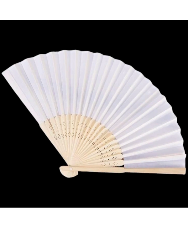 Ahşap Beyaz Kağıt Yelpaze