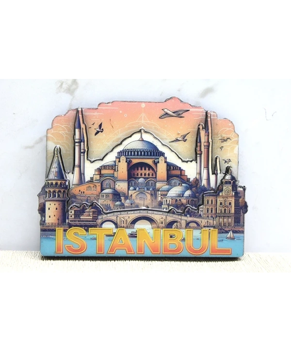 Ahşap İstanbul Temalı Magnet Alk4364