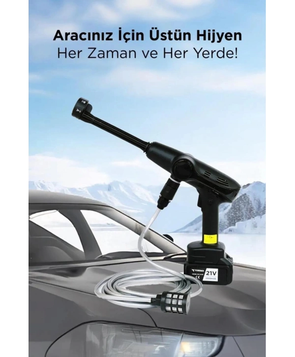 Akülü Şarjlı Yüksek Basınçlı Oto Araba Bahçe Yıkama,temizleme Su Sı