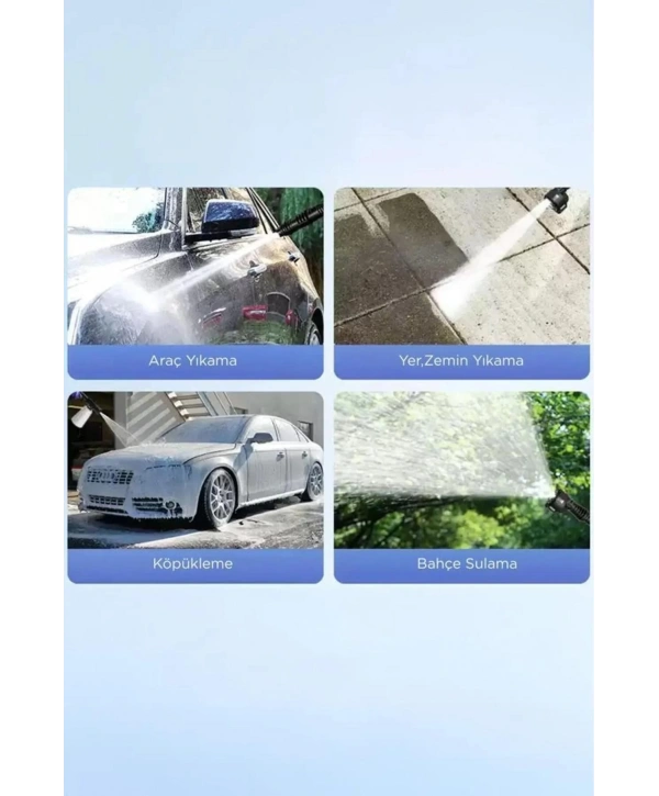 Akülü Şarjlı Yüksek Basınçlı Oto Araba Bahçe Yıkama,temizleme Su Sı