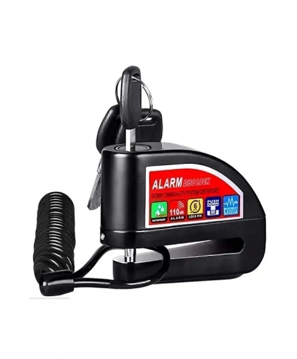 Alarmlı Disk Kilidi Motorsiklet Scooter Bisiklet Sesli Alarm 110 Desibel Yüksek Ses