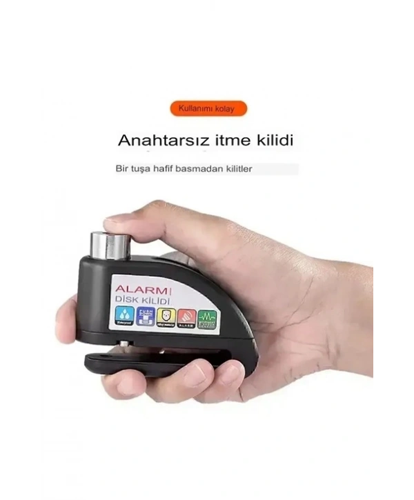 Alarmlı Disk Kilidi Motorsiklet Scooter Bisiklet Sesli Alarm 110 Desibel Yüksek Ses