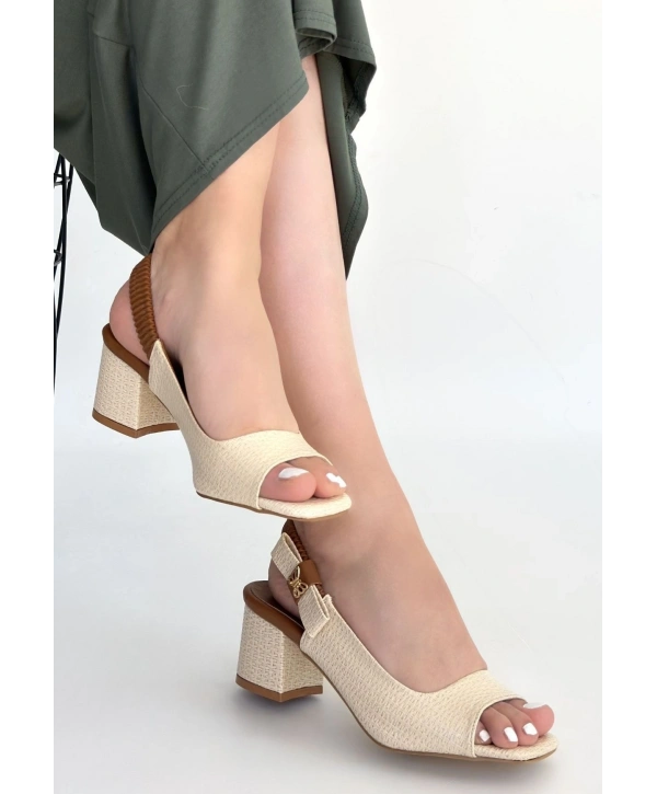 Alessi Bej Rugan Topuklu Ayakkabı