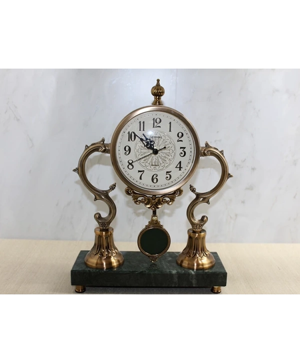 Altı Mermer Sarkaşlı Masa Üstü Saat Alk4321