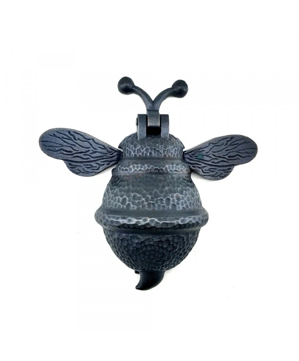 Antika Tarz Dekoratif Pirinç Arı Kapı Tokmağı, Taktak - Büyük, 163x150mm, Oksit